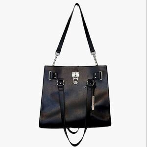 Wilson Black Large Pebble Leather Tote Bag